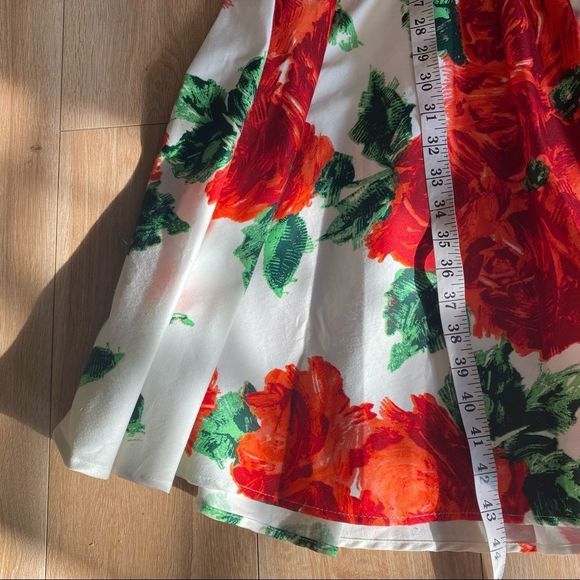 Pin Up Couture Retro Floral Rose Print Rockabilly A Line Dress Womens Size Large - Picture 8 of 8